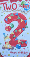 2 Boy Birthday - Platinum Slim Giraffe