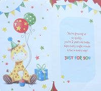 2 Boy Birthday - Platinum Slim Giraffe