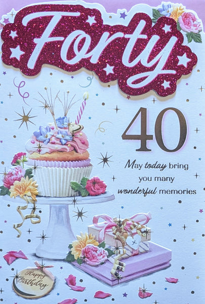 40 Birthday Female - Platinum Cake