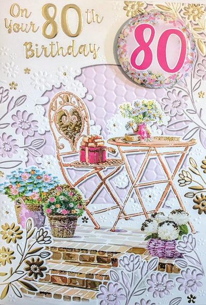 80 Birthday Female - Badged