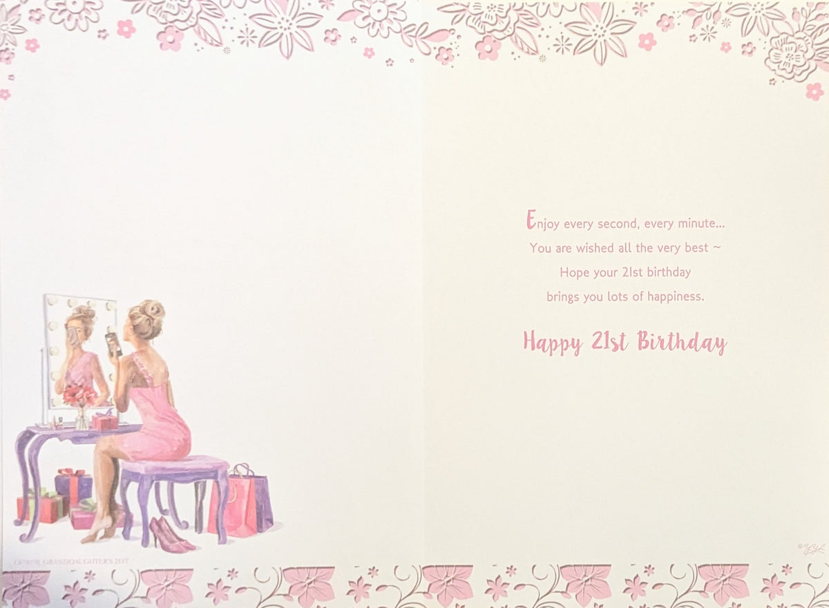 Granddaughter 21 Birthday - Badged – Cards Delights