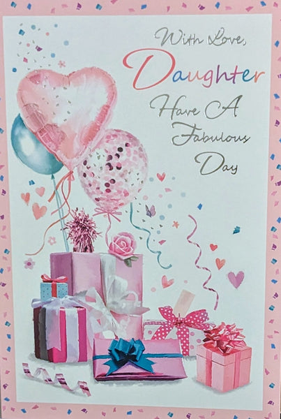 Daughter Birthday - Gift Boxes & Balloons