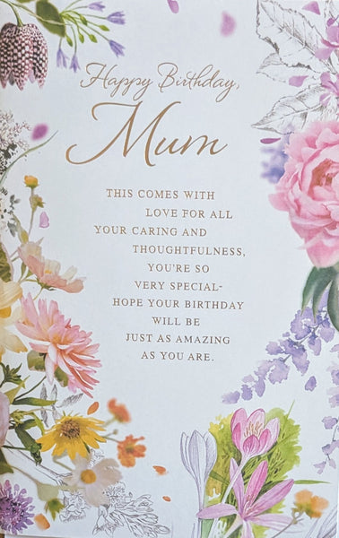 Mum Birthday - Traditional Flowers & Words