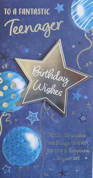 Teenager Boy Birthday - Slim Star & Balloons