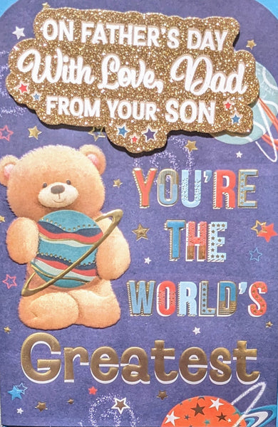 Father's Day Dad From Son - Platinum Cute Worlds Greatest