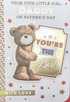 Father's Day Daddy From Little Girl - Cute Gold Sign