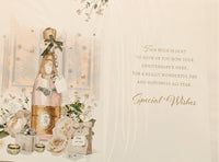 Your Anniversary - Champagne Bottle & Flowers