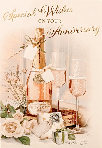 Your Anniversary - Champagne Bottle & Glasses