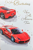 Open Male Birthday - Red Sports Cars