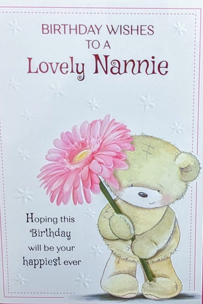 Nannie Birthday - Cute Pink Flower Lovely