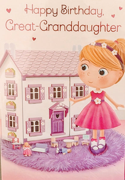Great Granddaughter Birthday - Dolls House Happy
