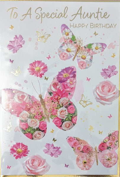 Auntie Birthday - Traditional Butterflies Special