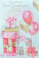 Great Granddaughter birthday - Gift Boxes & Balloons Special