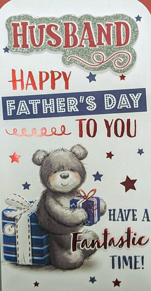 Father's Day Husband - Slim Cute Bear With Gift