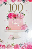 100 Birthday Female - Flowers & Cake