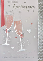 Your Anniversary - Pink Champagne Glasses