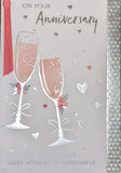 Your Anniversary - Pink Champagne Glasses