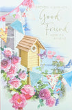 Friend Birthday Female - Bird House & Flowers