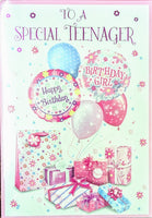 Teenager Girl Birthday - Gifts & 5 Balloons