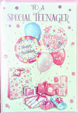 Teenager Girl Birthday - Gifts & 5 Balloons