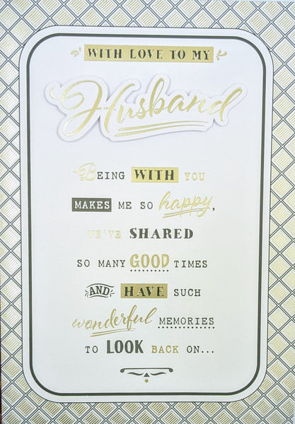 Husband Birthday - Large 8 Page Traditional Words