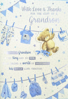 Thank You for a New Grandson - Large Cute Washing Line