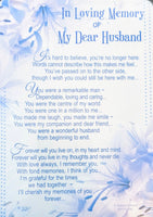 Grave Card Husband - Blue