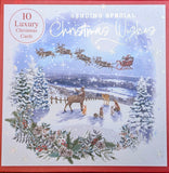 Box Of 10 Christmas Cards - Snowy Scene