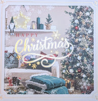 Box Of 10 Christmas Cards - Living Room & Tree