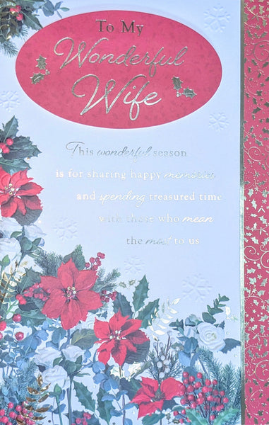 Wife Christmas - Large 8 Page Flowers