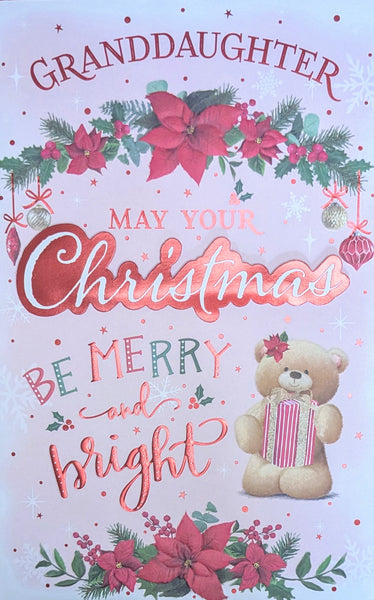Granddaughter Christmas - Large 8 Page Cute Pink
