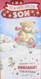 Son Christmas - Slim Cute Bear On Sledge