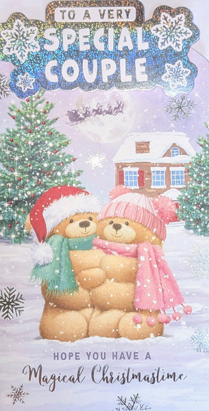 Special Couple Christmas - Slim Cute Bears In Hats