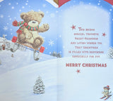 Great Grandson Christmas - Slim Cute Bear On Sledge