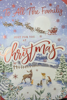 To All The Family Christmas - Large Traditional Deer