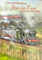 Son In Law Birthday - Traditional Train & Bridge