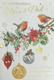 Mum & Dad Christmas - Large Traditional Robins