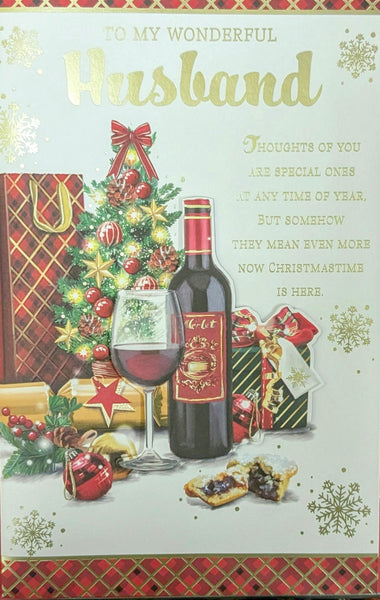 Husband Christmas - Large 8 Page Traditional Wine