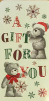 Open Christmas Money Wallet Cute Grey Bears