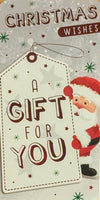 Open Christmas Money Wallet - Santa & Gift Tag