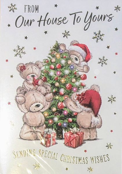 From Our House To Your House Christmas - Cute Bears With Tree