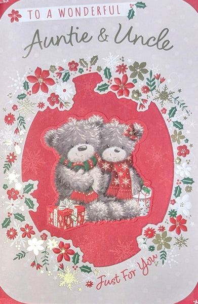 Auntie & Uncle Christmas - Cute Grey Bears