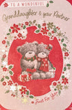 Granddaughter & Partner Christmas - Cute Grey Bears