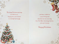 Daughter & Fiance Christmas - Traditional Fireplace & Words