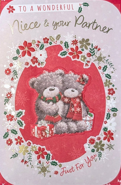 Niece & Partner Christmas - Cute Grey Bears