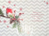 Caring Thoughts At Christmas - Traditional Robin On Branch