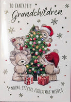 Grandchildren Christmas - Cute Bears With Tree