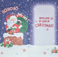 Great Grandson Christmas - Slim Santa In Chimney