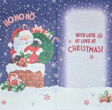 Great Grandson Christmas - Slim Santa In Chimney