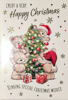 Open Christmas - Cute Bears With Tree